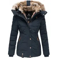 MARIKOO Damen Winterjacke Steppjacke Mit Großer Kapuze Nekoo