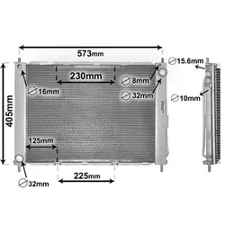 VAN WEZEL Kühler, Motorkühlung Kühlmodul Motorkühlung,Kühlmodul  für RENAULT 8200289184 8200134606 8200289181 4300M405