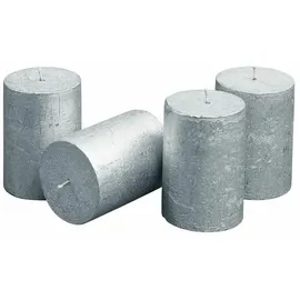 Loberon Mirabeau Stumpenkerze 4 St. silber