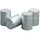 Loberon Mirabeau Stumpenkerze 4 St. silber