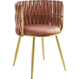 Kayoom Esszimmerstuhl Milla 125 Polyester rosa 2er-Set