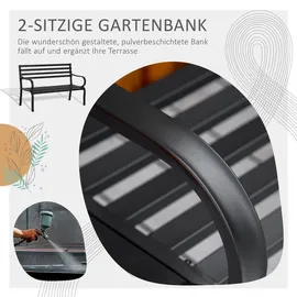 Outsunny Metallbank Modell 2 125 x 62 x 82 cm schwarz
