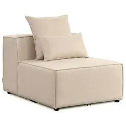 HOME DELUXE - Mittelsofa VERONA - Beige, ca. 87 x 70 x 120 cm, Sitzhöhe: 46 cm, Sitztiefe: 80 cm I Modulares Sofa Modulsofa Ecksofa Wohnlandschaft