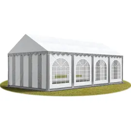 TOOLPORT Partyzelt 4 x 8 m grau/weiß