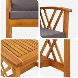 vidaXL Garten-Lounge-Set 3-tlg. braun