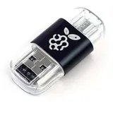 BerryBase 2in1 MicroSD Kartenleser mit USB-A und USB-C Stecker, Schwarz