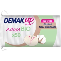 Demak'Up Adapt Bio Wattepads zum Abschminken - Gesicht und Augen - 100% natürliche organische und ungebleichte Baumwollfasern - GOTS zertifiziert - 50 Baumwolle