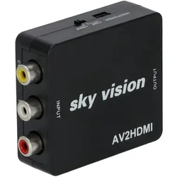 HRC 03 3x RCA zu HDMI Konverter 1280x7200/60Hz oder 1920x1080/60Hz
