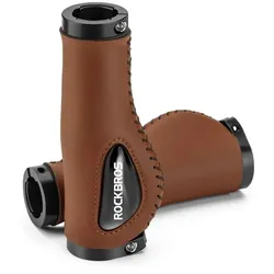 Elegante Leder Fahrradgriffe in Braun ergonomische Form