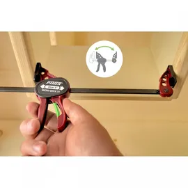 PIHER Einhandzwinge Kunststoff 10 cm rot
