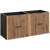 petits-meubles Waschtischunterschrank 120,4 x 57 x 46 cm Schwarz