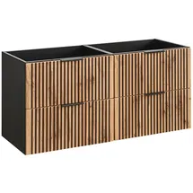petits-meubles Waschtischunterschrank 120,4 x 57 x 46 cm Schwarz