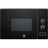 Balay Einbau-Mikrowelle, Höhe 38 cm, 5 Leistungsstufen, Aqualisis, Drehteller 25,5 cm, schwarzes Glas, 3CP5002N3