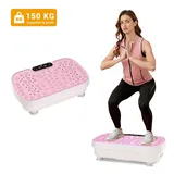 UMAY Vibrationsplatte für Heimfitnessgeräte, 150 kg Tragkraft, Länge 46 cm, einstellbare Geschwindigkeit, leiser Betrieb rosa