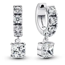 Pandora 293547C01 Damen-Ohrringe Creolen Silber Pavé