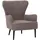 Mendler Lounge-Sessel HWC-K37 Bouclé 75 x 80 x 75 cm hellgrau mit Kissen
