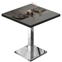 GGM Möbel Bistrotisch 60 x 60 x 75 cm Wenge/Edelstahl