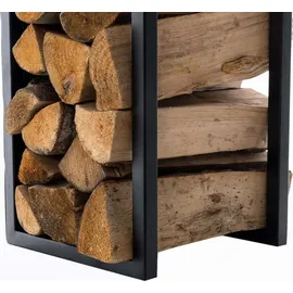 CLP Kaminholzständer Spark Metall schwarz-matt 25 x 25 x 120 cm