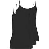 Pompadour Spaghetti-Hemd Schwarz L