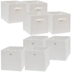 Faltbox Set 4 Boxen für Kallax Regal weiß 33x38x33cm Expedit Box faltbar