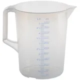 Hünersdorff Messkanne 5.000 ml, PP, 2 Skalen geschlossener Griff, transparent
