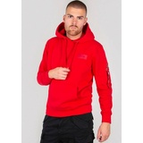 Alpha Industries Back Print Hoody speed red, M