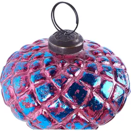 Beliani WEIHNACHTSBAUMKUGELN 9/11/16 cm Rosa