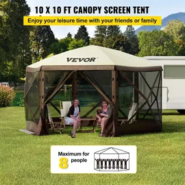 Vevor Faltpavillon 3,05 x 3,05 m inkl. 6 Seitenteile