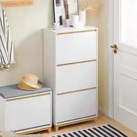 SoBuy Schuhschrank Schuhschrank mit 3 Klappen
