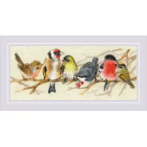 Riolis Kreuzstich Stickpackung "Vögel auf dem Ast", Zählmuster, 35x15cm