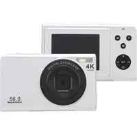 4K-Digitalkamera, 56 MP Autofokus-Kinderkamera, 1 Akku, 16-facher Digitalzoom, Kompakte Reise-Vlogging-Videokamera, Geschenke für Kinder, Teenager, Anfänger, mit Fülllicht, 2,4