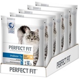 PERFECT FIT Indoor 1+ Katzentrockenfutter reich an Huhn, 5 Beutel, 5x750g – Premium Katzenfutter trocken für Erwachsene Hauskatzen ab 1 Jahr, zur Unterstützung der Vitalität