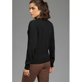 FLASHLIGHTS Strickjacke mit V-Ausschnitt und Knopfleiste schwarz 32/34