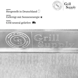babossa Plancha 30 x 45 cm Edelstahl Silber/Weiß