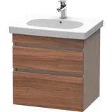 Duravit Waschtischunterschrank 2 Schubkästen 60 x 61 x 45,3 cm Nussbaum/Basalt Matt