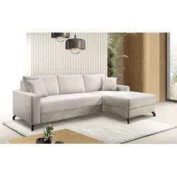 Ecksofa EXXPO - SOFA FASHION, beige, B:247cm H:85cm T:162cm, Sofas, wahlweise mit Bettfunktion, Bettkasten