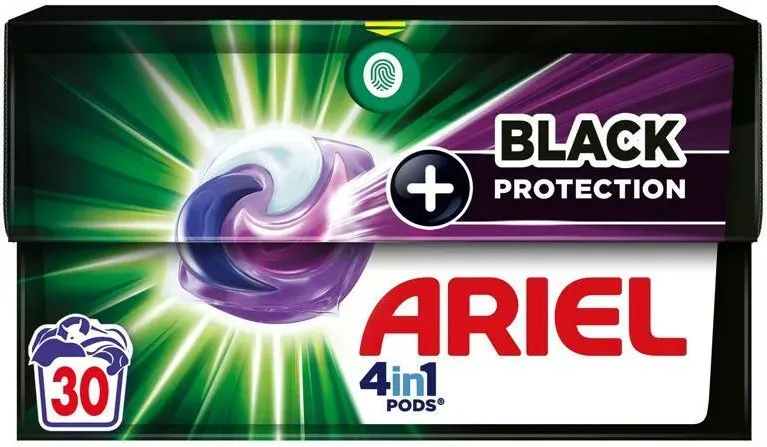 Ariel 4in1 PODS Waschmittelkapseln + Schwarzschutz 30 Waschladungen für schwarze Kleidung 30 Stück