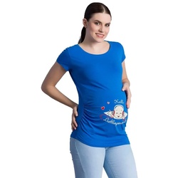 M.M.C. Umstandsshirt Hallo Lieblingsmensch mit Motiv blau M