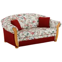 Home Affaire 2-Sitzer »Milano, Schlafsofa im Landhaus-Stil, bequem, Liegefläche 188/124cm« mit Bettfunktion rot