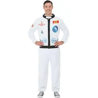 Funidelia | Astronaut Kostüm für Herren und Damen Größe M Raumfahrer, Raum, Mond, Berufe - Farben: Weiß, Zubehör für Kostüm - Lustige Kostüme für Deine Partys