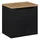 Lomadox Waschtischunterschrank 2 Türen 60,4 x 59,5 x 40 cm Schwarz/Eiche