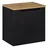 Lomadox Waschtischunterschrank 2 Türen 60,4 x 59,5 x 40 cm Schwarz/Eiche