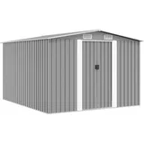 Gartenhaus 257x298x178 Cm Metall Grau