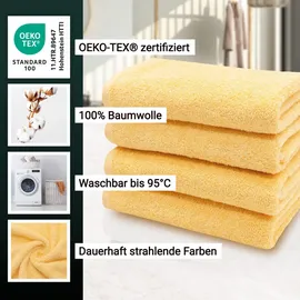 ZOLLNER Handtuchset 4-tlg. gelb