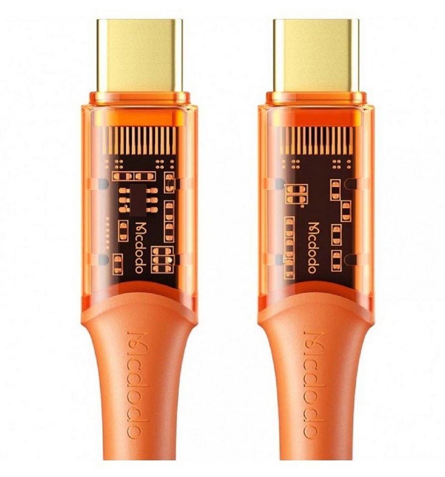 mcdodo Amber Series Kabel USB-C zu USB-C 100W 1,2m Orange Smartphone-Kabel, (120 cm) orange