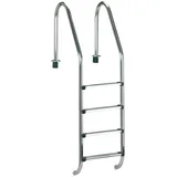 CLEAR POOL Tiefbeckenleiter Silber 150 cm