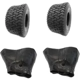 2x Schlauch + 2x 18x8.50-8 Profil LG02 Rasenmäherreifen Größe 18 x 8.50-8 Reifen für Rasentraktor Aufsitzmäher Rasenreifen 8 Zoll 18x8.5-8 18 x 8.5-8 Reifenmantel Stollenprofil