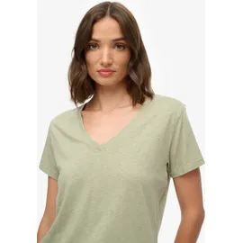 Superdry Studios Slub Emb Vee Grün XL