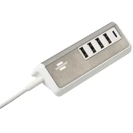Brennenstuhl 1508230 Ladegerät für Mobilgeräte Edelstahl, Weiß