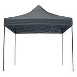 Testrut Faltpavillon Gartenpavillon 3x3 Berlin Pavillon Garten faltbar Grau 300x300 cm grau